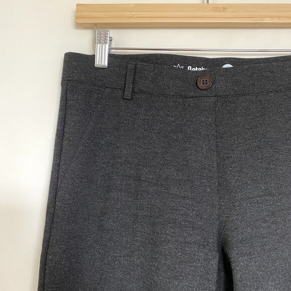 Betabrand Straight-Leg Classic Dress Pant Yoga Pants in Charcoal Size Medium - Picture 3 of 7